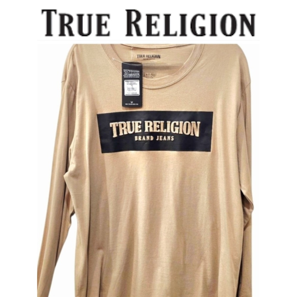 True Religion Embossed Logo Panel L/S T-Shirt